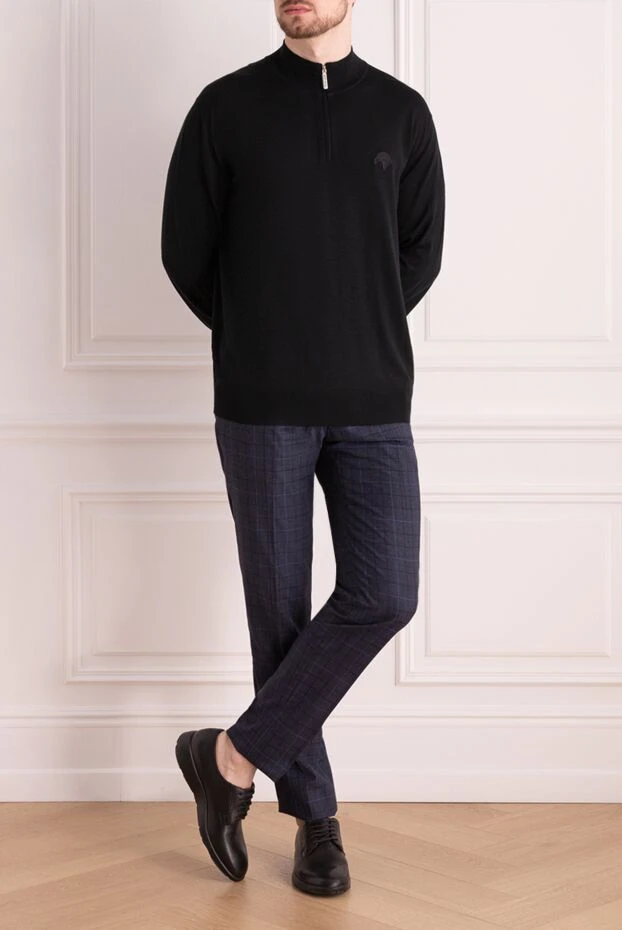 Stefano Ricci тройер из шерсти черный мужской 162655 - фото 2