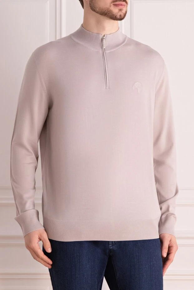 Stefano Ricci ерлерге арналған бежевый жүннен жасалған тройер 162660 - фото 3