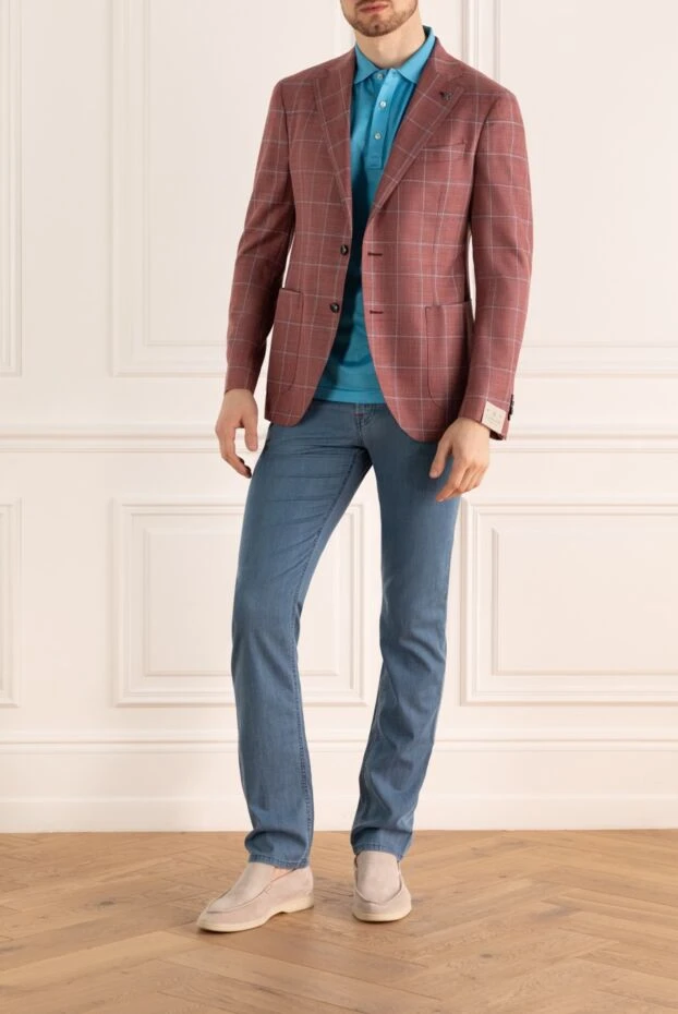 Lubiam man pink wool jacket for men купить с ценами и фото 162698 - photo 2