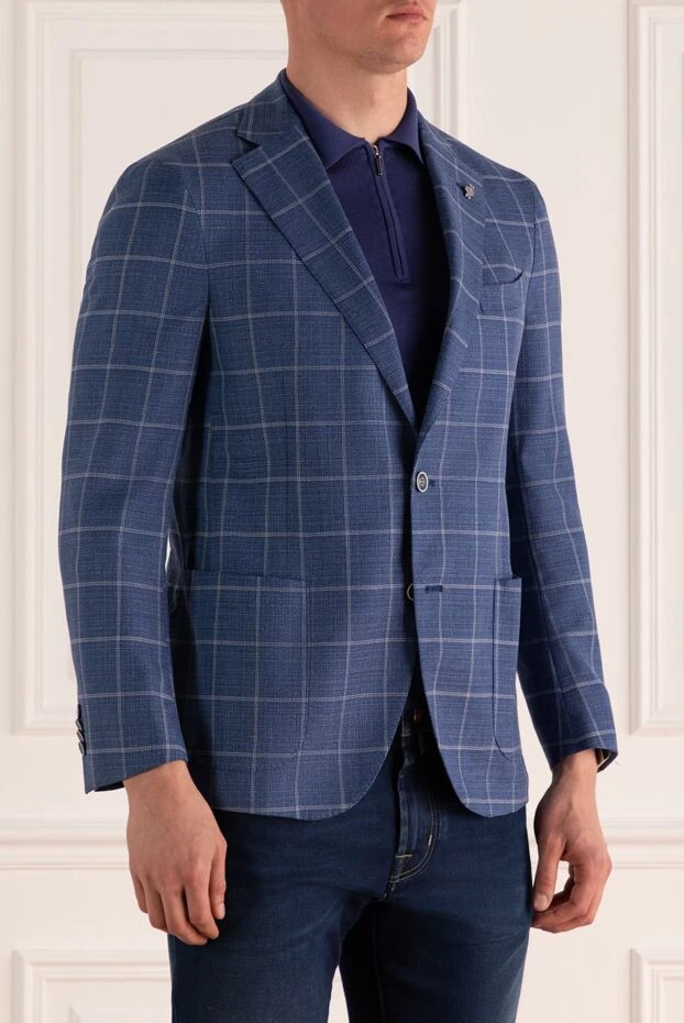 Lubiam smart casual jacket with contrasting checkered print 162702 - photo 3
