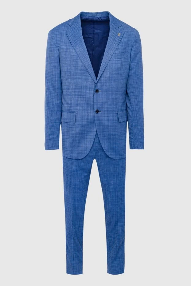 Lubiam man men's suit made of wool, blue купить с ценами и фото 162705 - photo 1