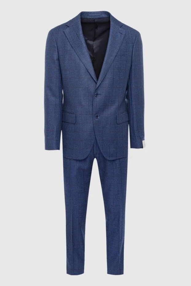 Lubiam man men's suit made of wool, blue купить с ценами и фото 162713 - photo 1