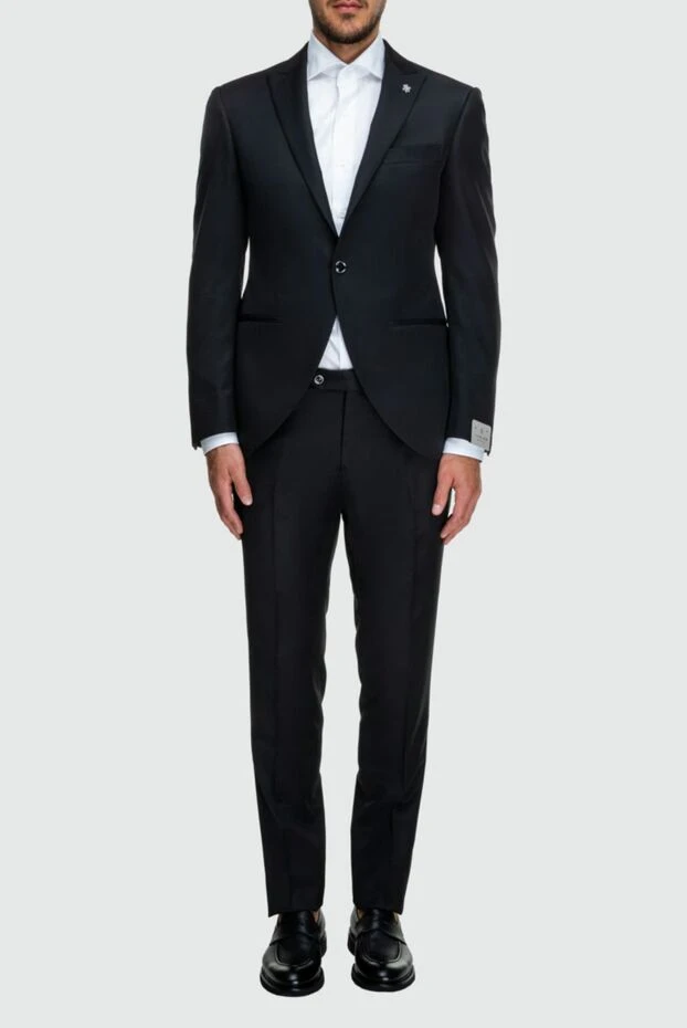 Lubiam man men's suit made of wool and polyester, black купить с ценами и фото 162717 - photo 2