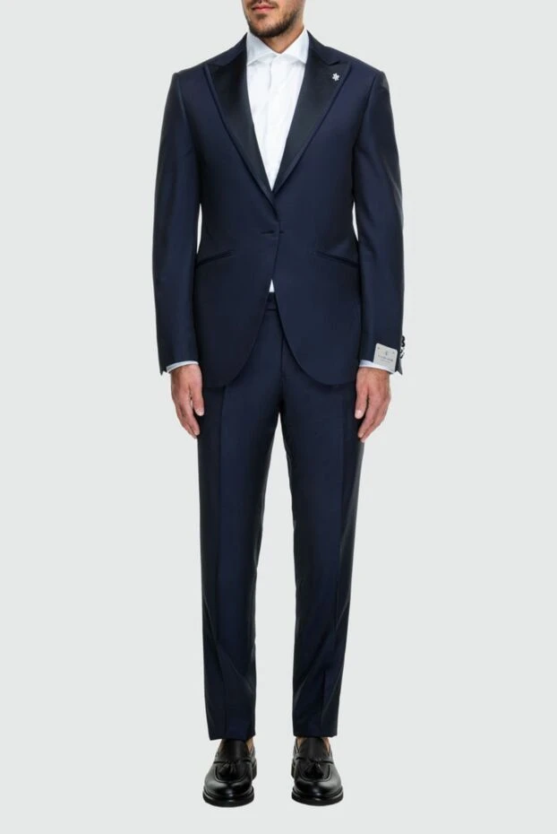 Lubiam man men's suit made of wool and polyester, blue купить с ценами и фото 162721 - photo 2