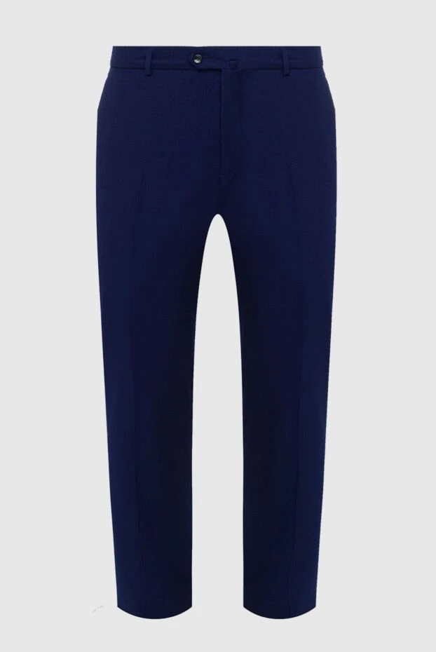 Lubiam man blue wool trousers for men купить с ценами и фото 162725 - photo 1