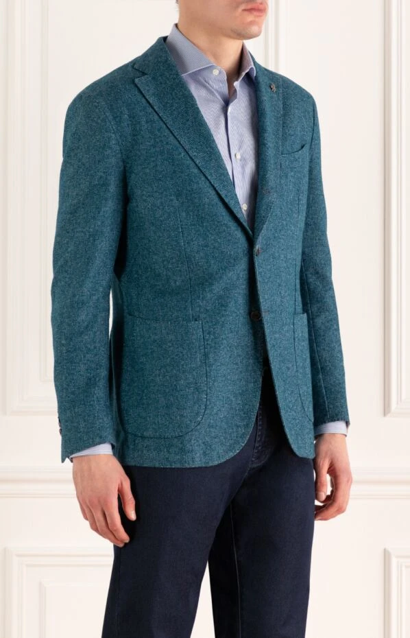 Lubiam turquoise wool jacket with textured surface 162727 - photo 3
