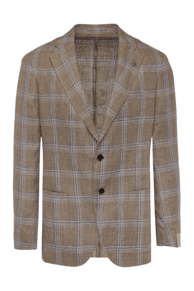 Lubiam man men's beige linen jacket 162729 - photo 1