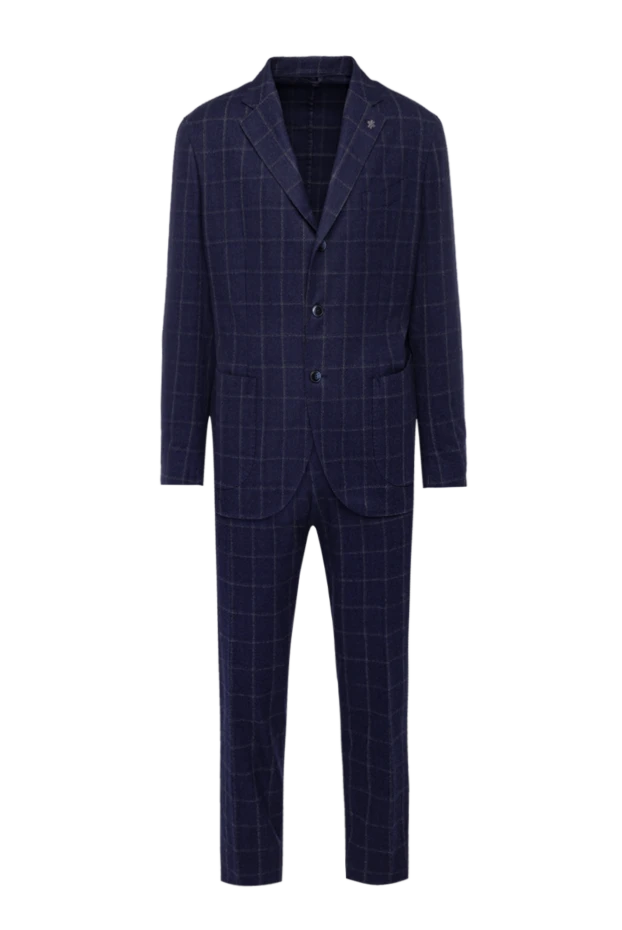 Lubiam man men's suit made of wool, blue 162731 - photo 1