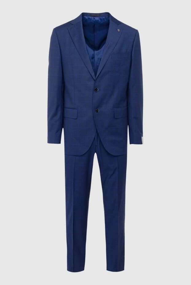 Lubiam man men's suit made of wool, blue купить с ценами и фото 162739 - photo 1