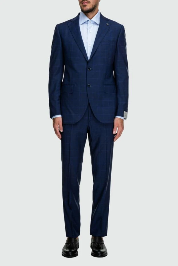 Lubiam man men's suit made of wool, blue купить с ценами и фото 162739 - photo 2