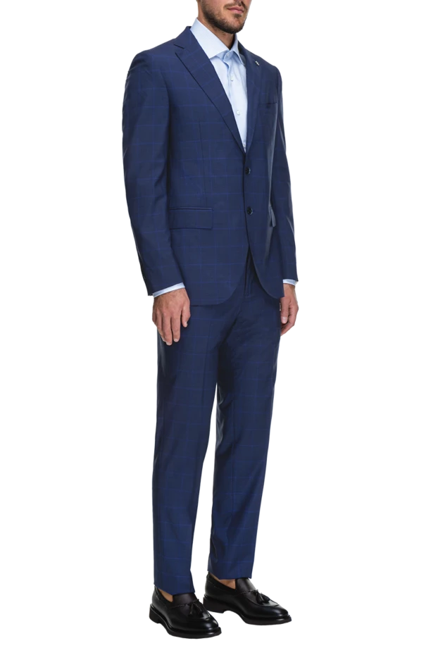 Lubiam fitted blue checked wool suit
 162739 - photo 3