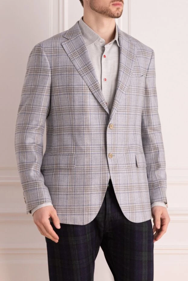 Lubiam men's gray checkered jacket  162746 - photo 3