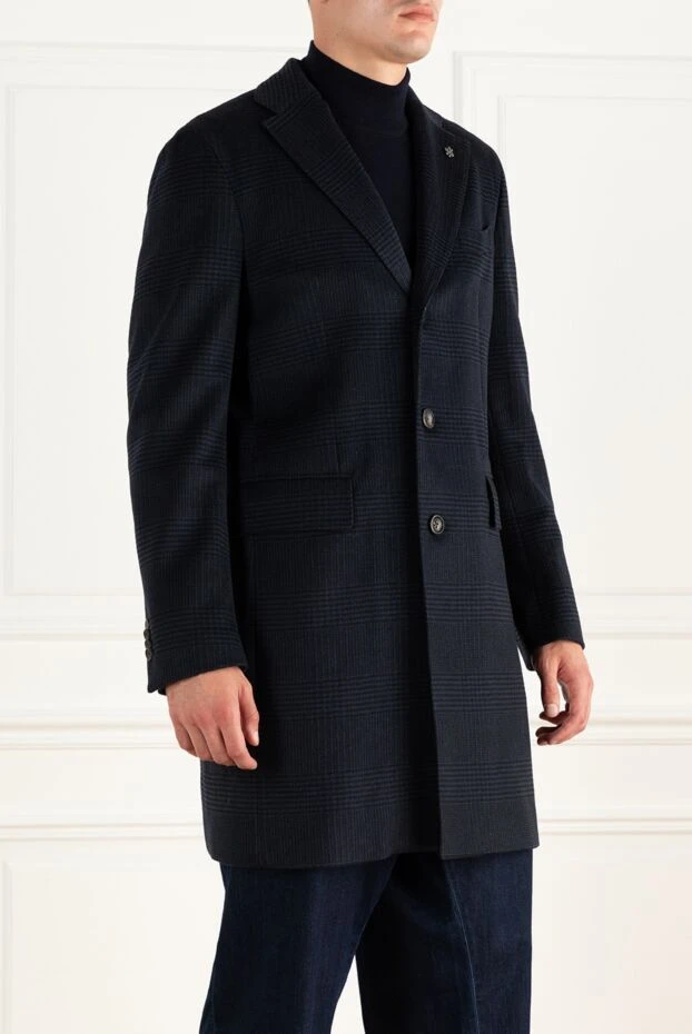 Moorer man men's blue cashmere coat 180223 - photo 3