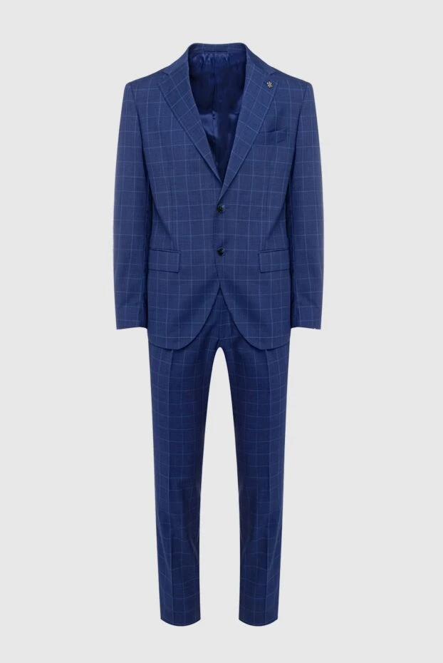 Lubiam man men's blue wool suit купить с ценами и фото 162752 - photo 1