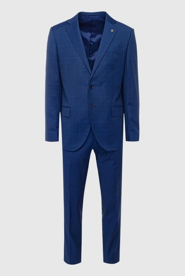 Lubiam man men's suit made of wool, blue купить с ценами и фото 162753 - photo 1