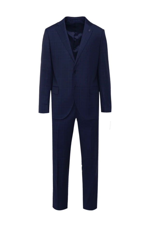 Lubiam man men's suit made of wool, blue 162753 - photo 1