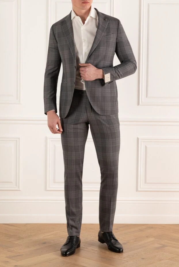 Lubiam man gray wool men's suit купить с ценами и фото 162759 - photo 2