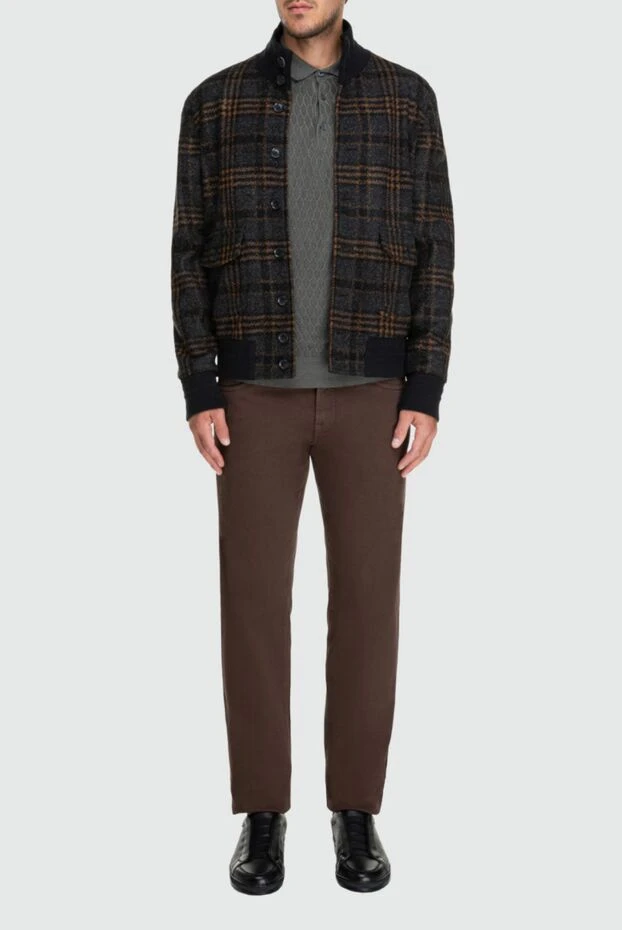 Lubiam man polyester, acrylic and wool jacket brown for men купить с ценами и фото 162776 - photo 2