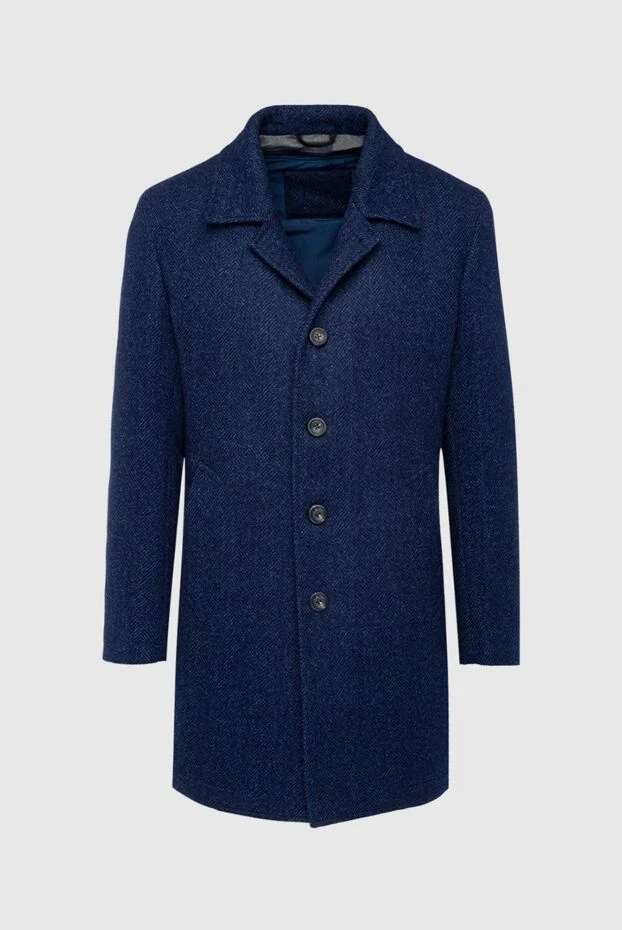 Lubiam man blue wool coat for men купить с ценами и фото 162778 - photo 1