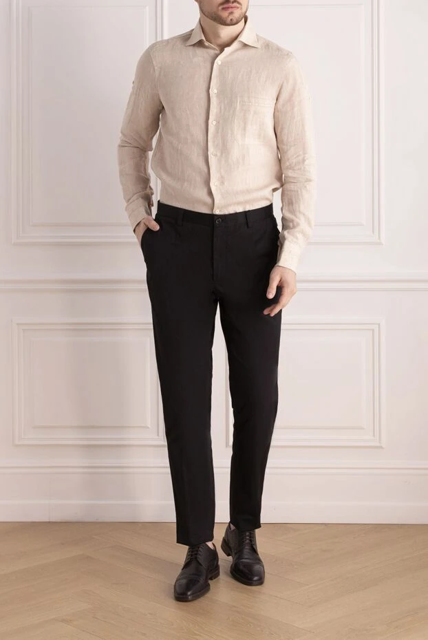 Stefano Ricci beige linen shirt for men 162790 - photo 2