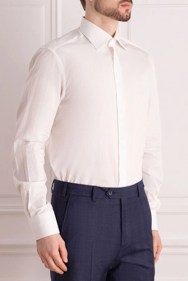 Stefano Ricci ерлерге арналған ақ мақта көйлек 162792 - фото 3