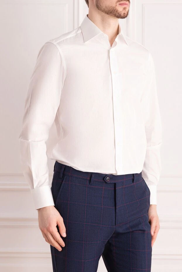 Stefano Ricci рубашка из хлопка белая мужская 162793 - фото 3