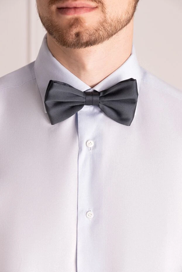 Stefano Ricci галстук-бабочка из шелка черный мужской 162796 - фото 2