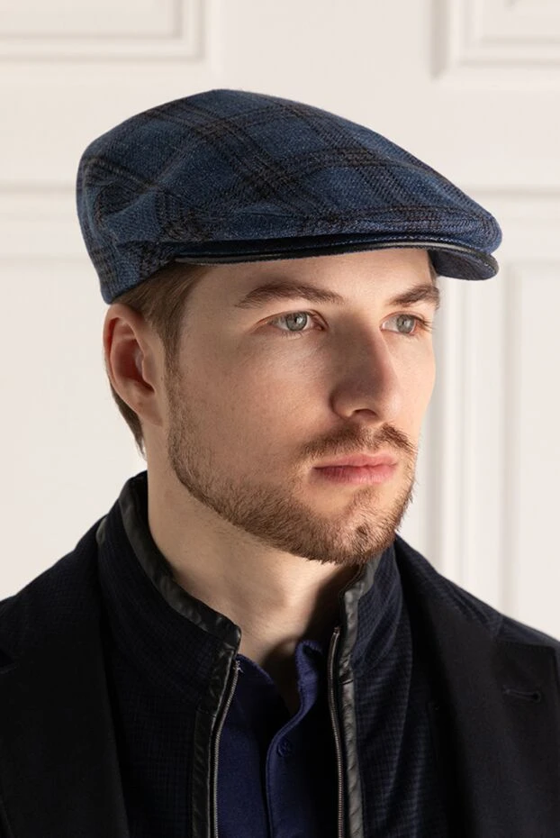 Stefano Ricci жүннен, кашемирден және зығырдан тігілген көк түсті ерлерге арналған қалпақ 162804 - фото 2