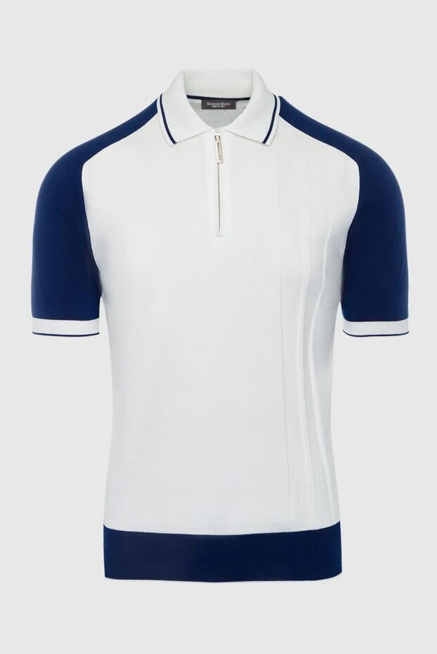 Polo made of cotton white for men - photo 1