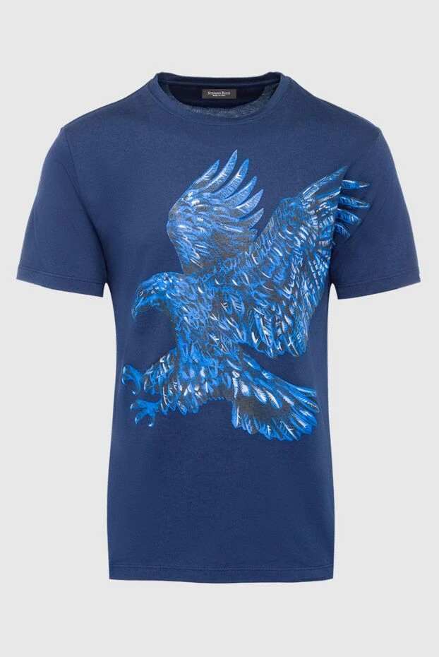 Cotton and modal T-shirt with a dynamic eagle image - photo 1