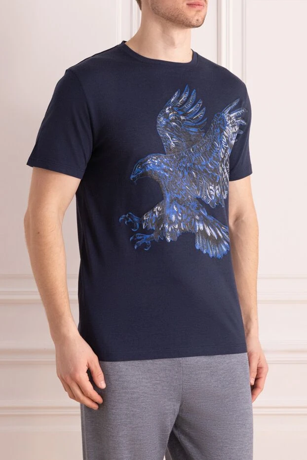 Stefano Ricci футболка из хлопка и модала с динамичным изображением орла 162814 - фото 3