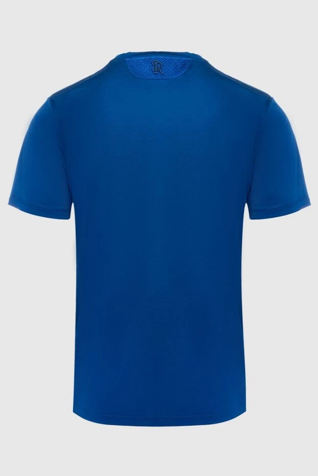 Stefano Ricci футболка из хлопка и модала синяя мужская 162823 - фото 2