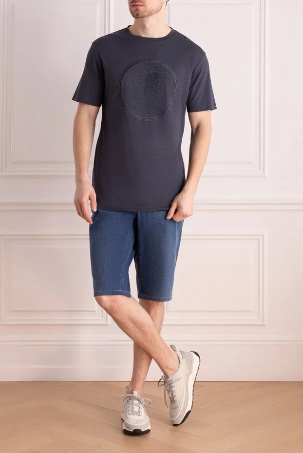 Stefano Ricci футболка из хлопка и модала серая 162826 - фото 2