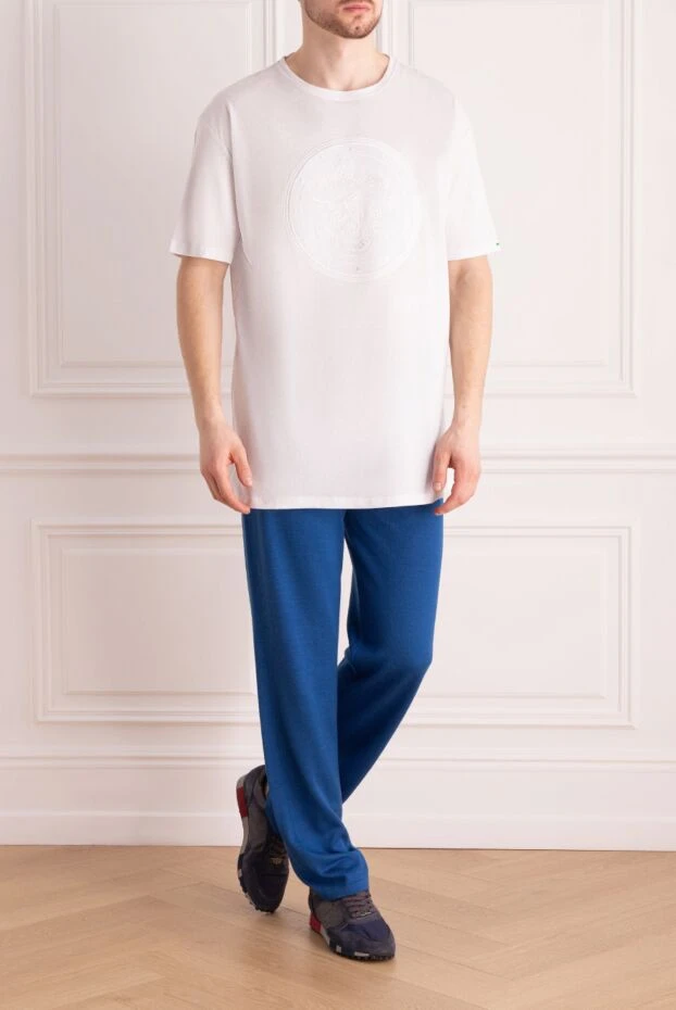 Stefano Ricci футболка из хлопка и модала с фактурным круговым тиснением в тон 162833 - фото 3