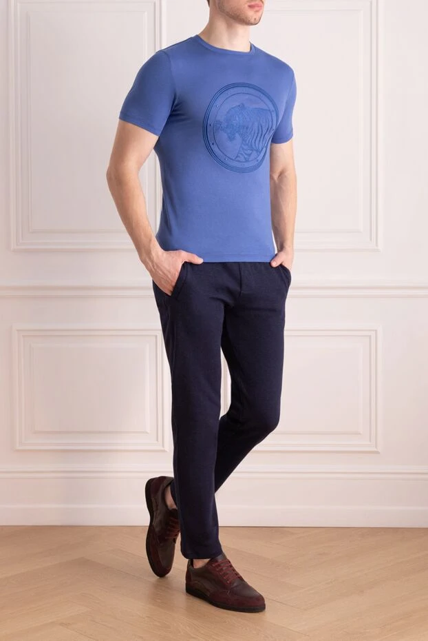 Stefano Ricci blue cotton t-shirt for men 162838 - photo 2