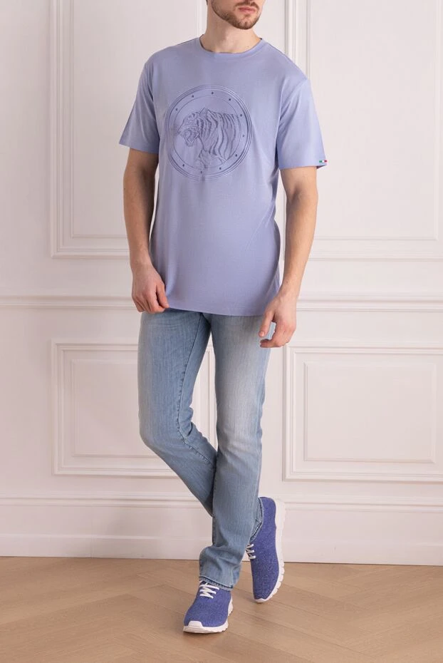 Stefano Ricci t-shirt made of cotton and modal purple for men 162842 - photo 2