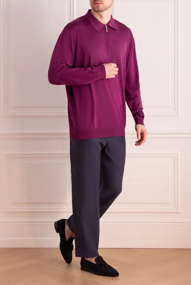 Stefano Ricci жұмсақ құрылымды және ұзын жеңді жұқа жібек поло 162844 - фото 2