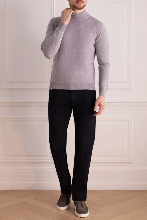 Stefano Ricci ерлерге арналған көк джинсы, әмбебап мақтадан жасалған 162858 - фото 2