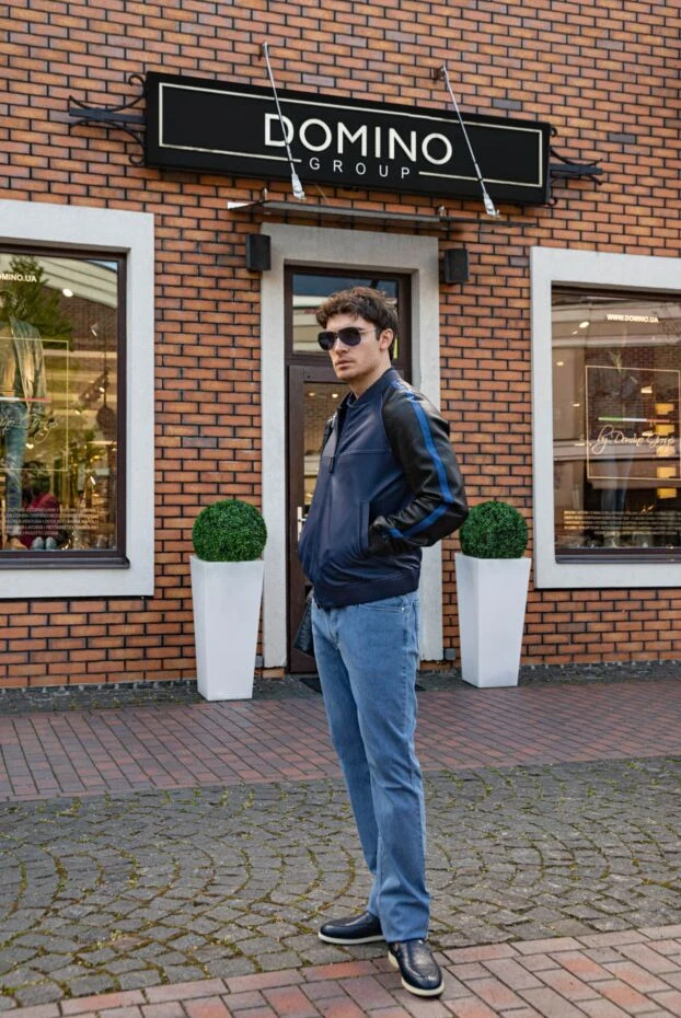 Stefano Ricci джинсы мужские синие прямого кроя хлопок
 162866 - фото 2