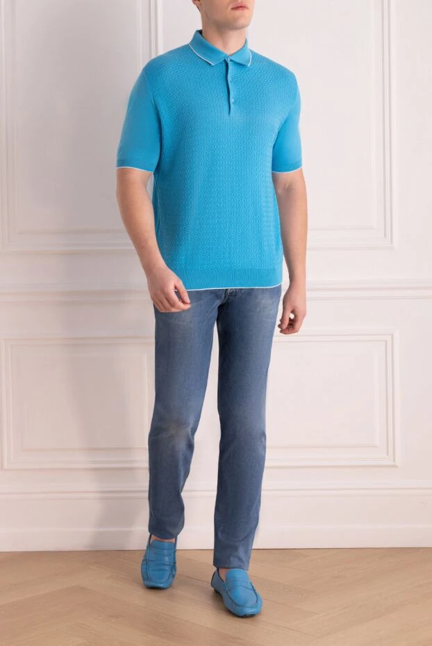 Stefano Ricci ерлерге арналған көк мақта және эластан джинсы 162870 - фото 2