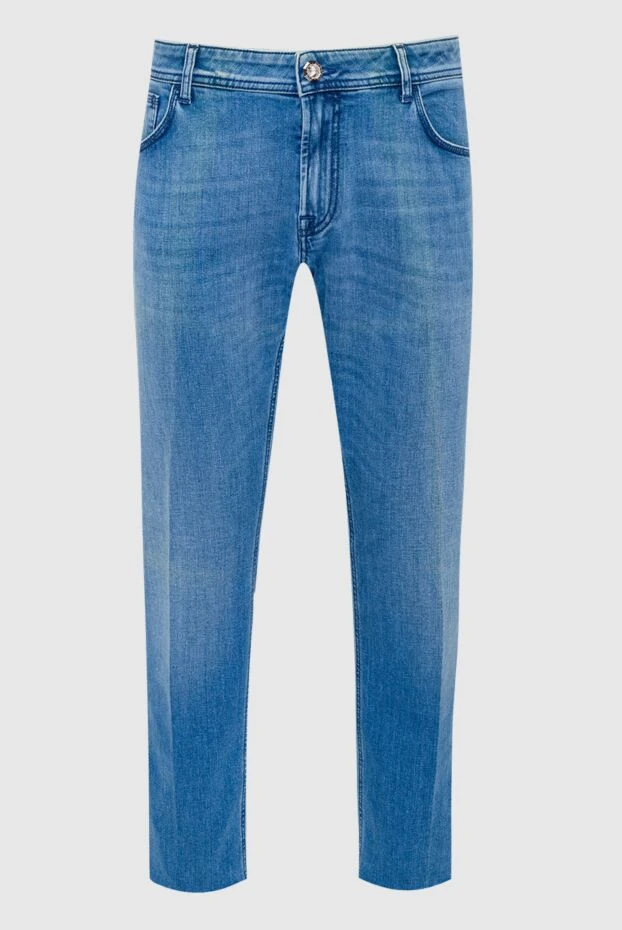 Men's blue cotton jeans, basic version
- photo 1