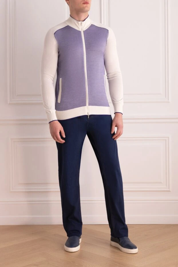 Stefano Ricci синие джинсы из хлопка с добавлением эластана 162884 - фото 2