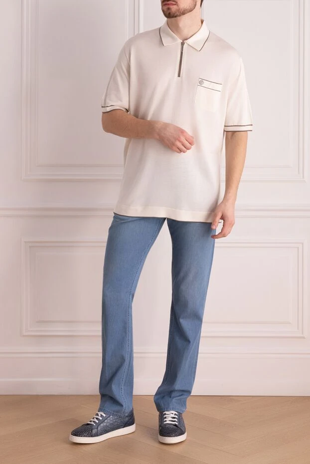 Stefano Ricci джинсы из лиоцела и хлопка голубые мужские 162885 - фото 2