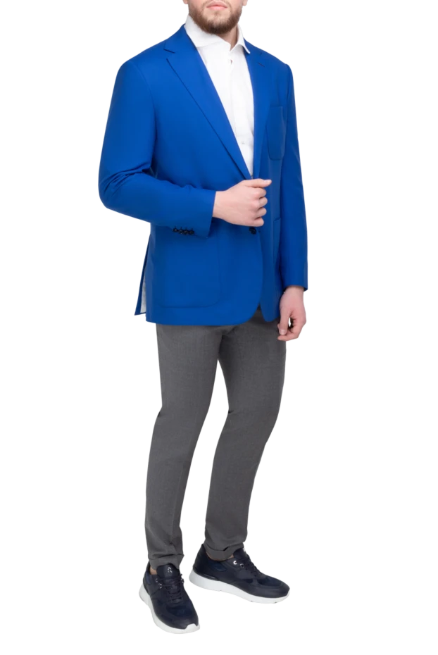 Stefano Ricci пиджак из шерсти синий мужской 162901 - фото 2