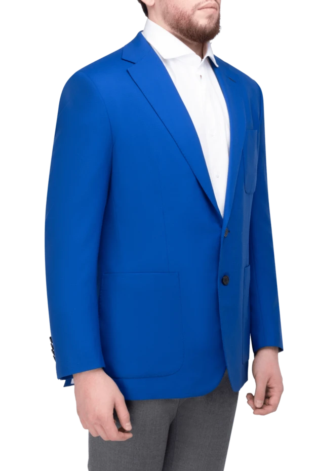 Stefano Ricci пиджак из шерсти синий мужской 162901 - фото 3