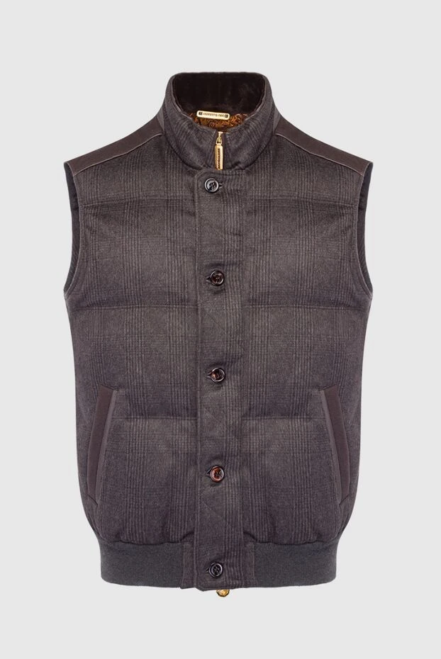 Жилет из кашемира коричневый мужской - фото 1