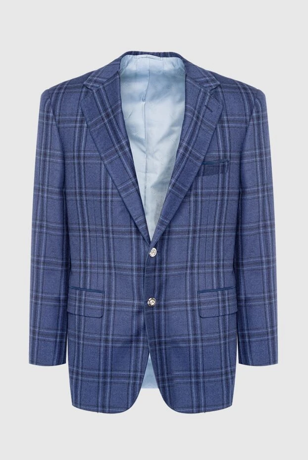 Stefano Ricci пиджак из шерсти и кашемира синий мужской 162911 - фото 1