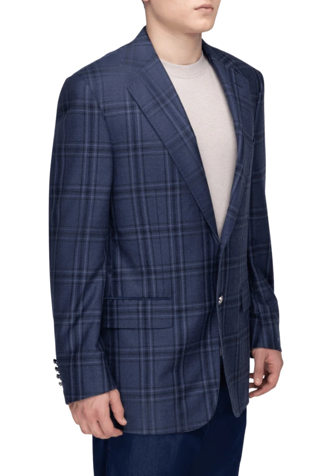 Stefano Ricci пиджак из шерсти и кашемира синий мужской 162911 - фото 3