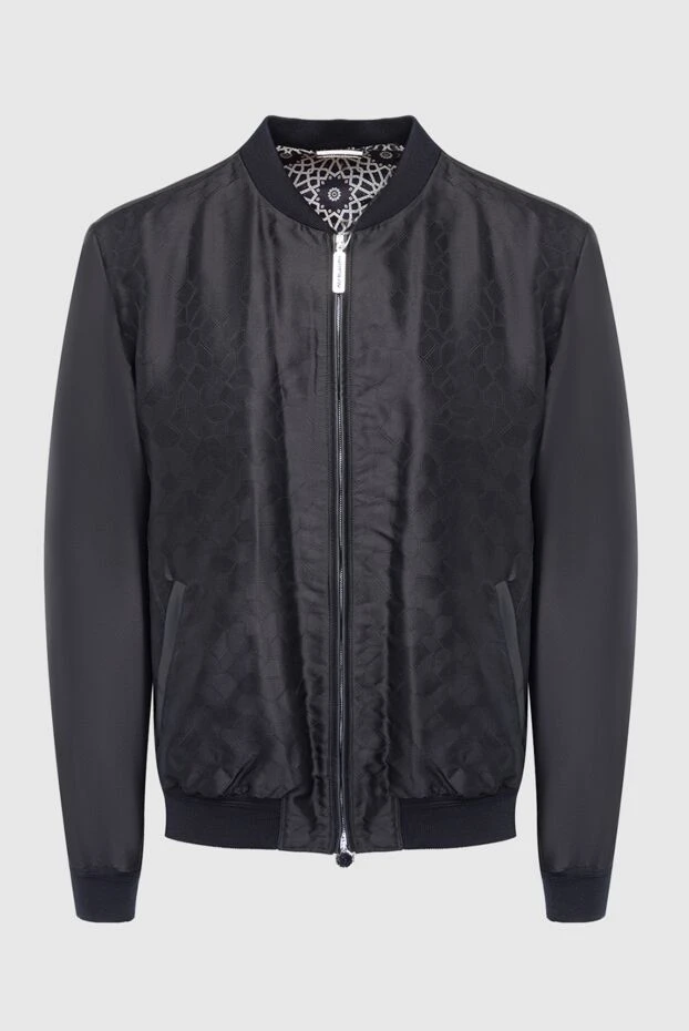 Бомбер из шелка черный с жаккардовым узором
- фото 1
