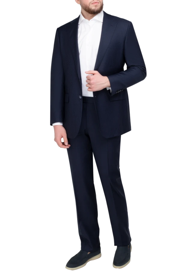 Stefano Ricci костюм мужской из шерсти синий 162919 - фото 2